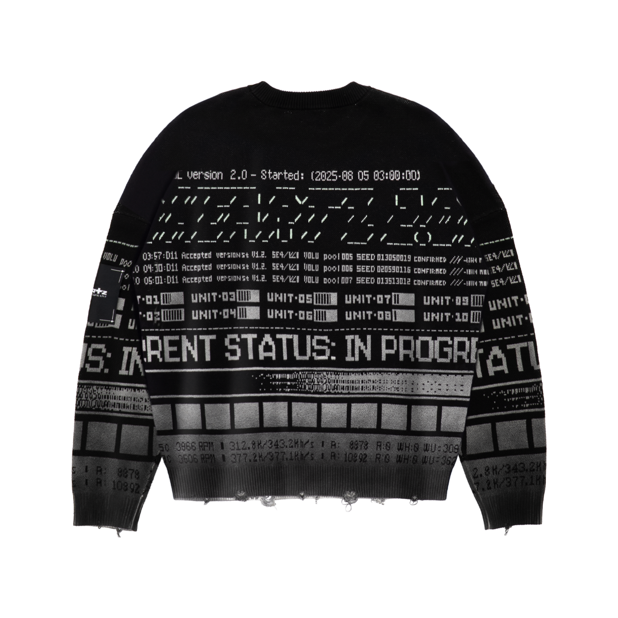 «DATAFADE» Knitted Sweater