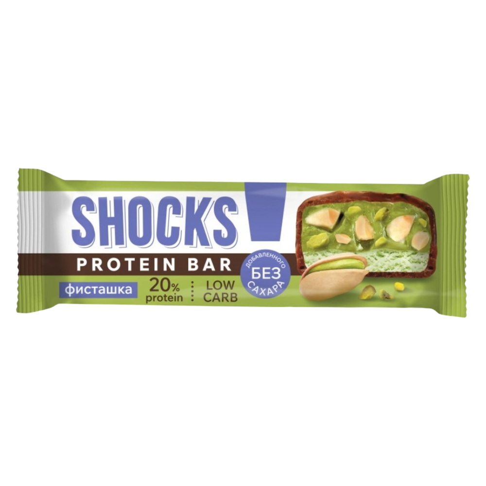 Батончик глаз. Fitnes Shock "Фисташка" 50гр/12