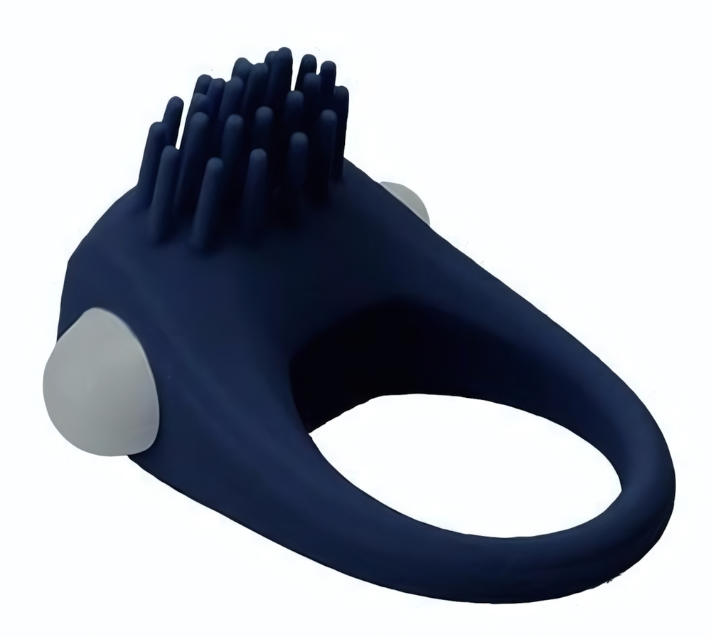 Синее эрекционное виброкольцо STIMU RING (Цвет: синий)
