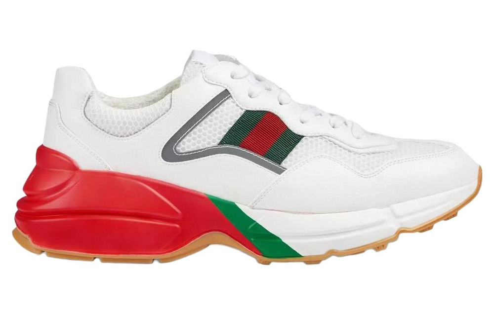 Gucci Wmns Rhyton "White Red Green Reflective" Women"s