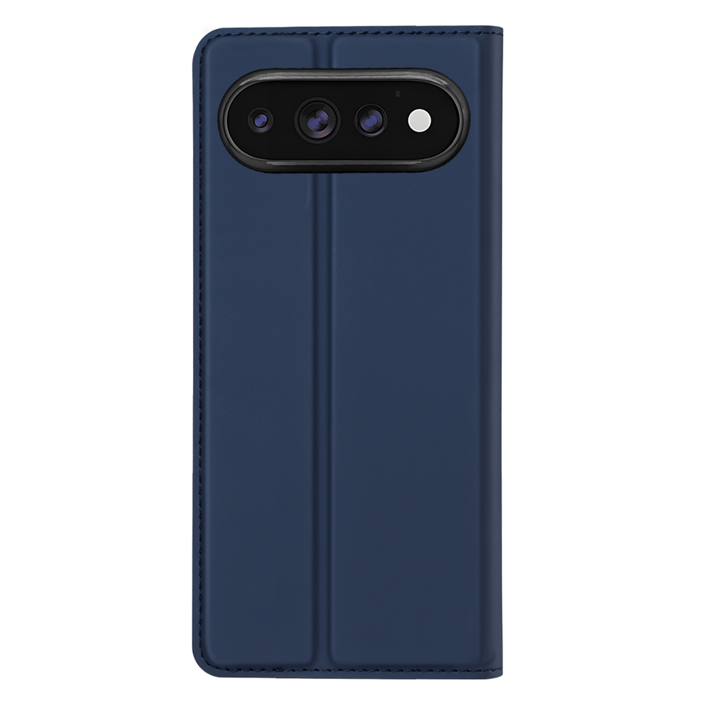 Чехол книжка из кожи синего цвета для Google Pixel 11 Pro XL, серия Skin Pro Series от Dux Ducis