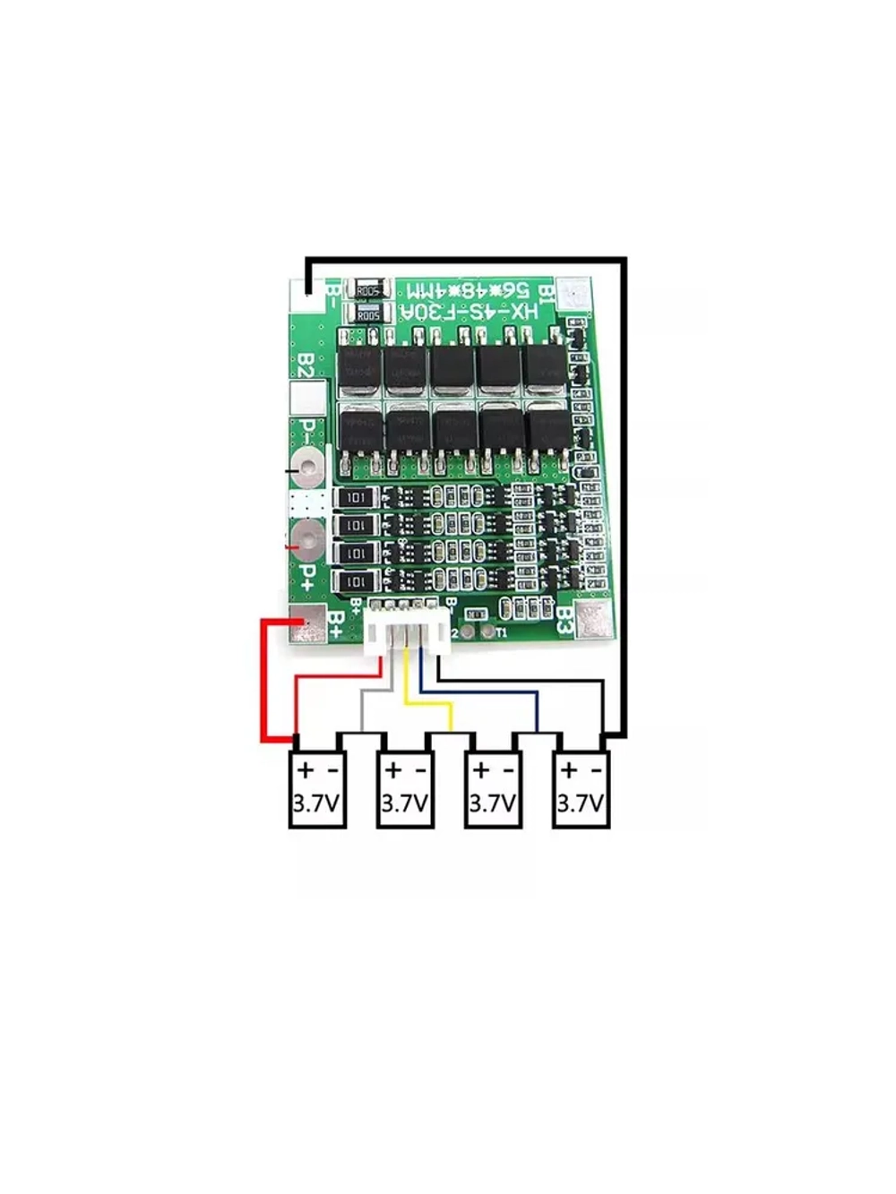 Плата заряда и защиты Li-ion BMS 4S 30A с балансировкой 5 шт.