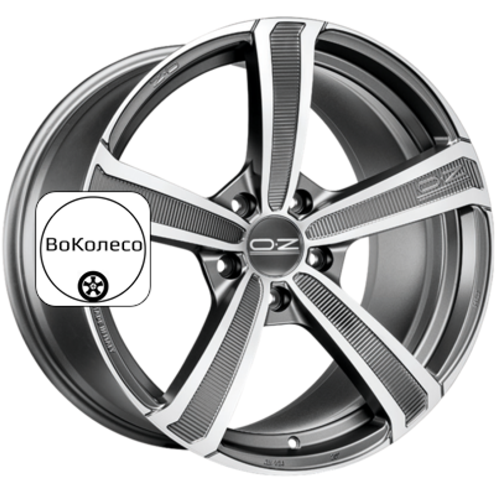 9,5x20/5x112 ET52 D79 Montecarlo HLT Matt Dark Graphite Diamond Cut OZ