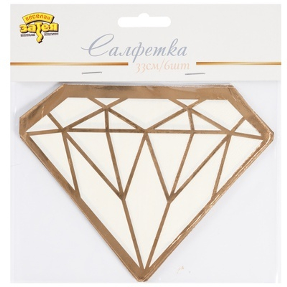 Салфетка фигур Свадьба LUX Vanil 33см. 6штG