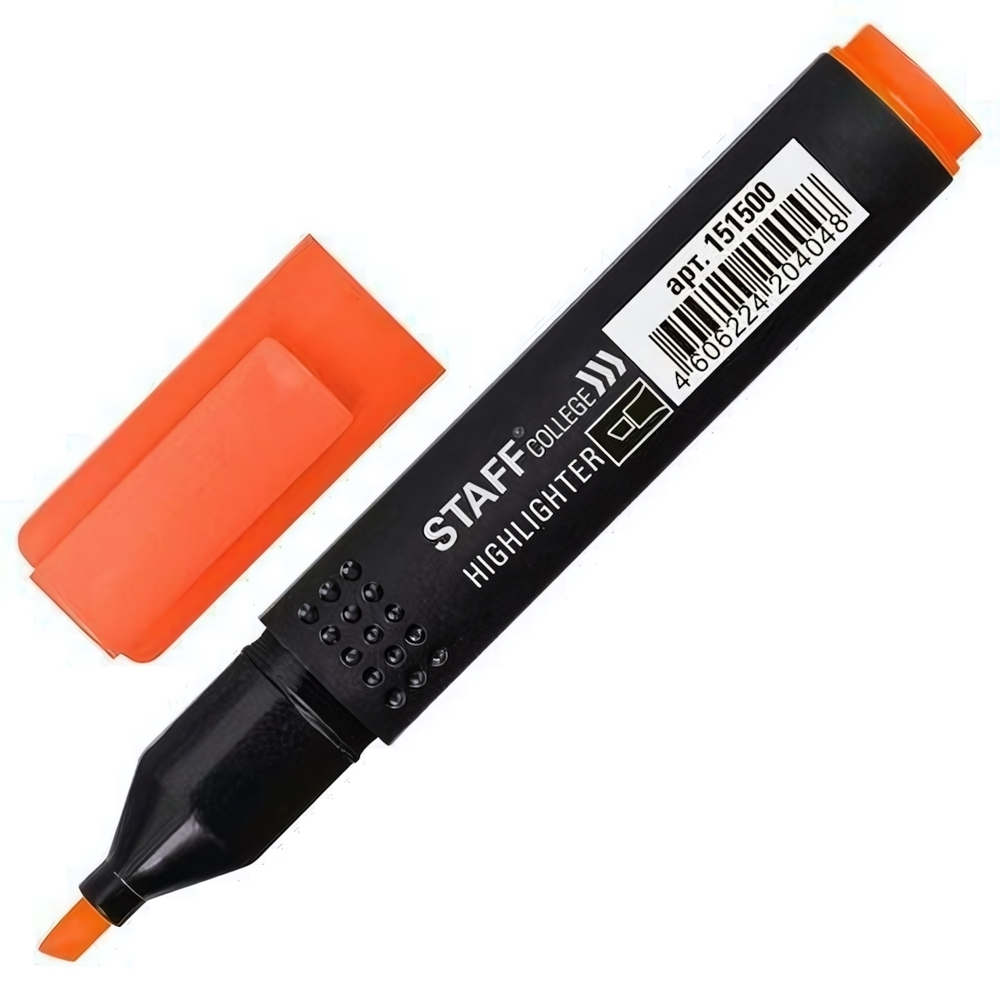 Текстовыделитель 1-4мм оранжевый "College STICK HL-497" (STAFF)