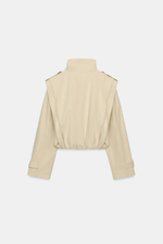 УКОРОЧЕННЫЙ ТРЕНЧ СО СКЛАДКАМИ — ZARA