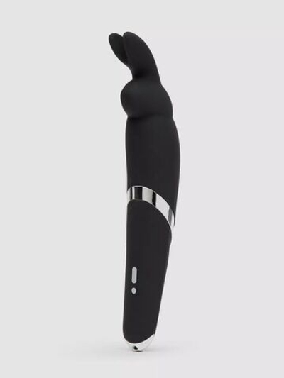 Черный вибратор Rabbit Rechargeable Wand Vibrator - 26,7 см. (Цвет: черный)