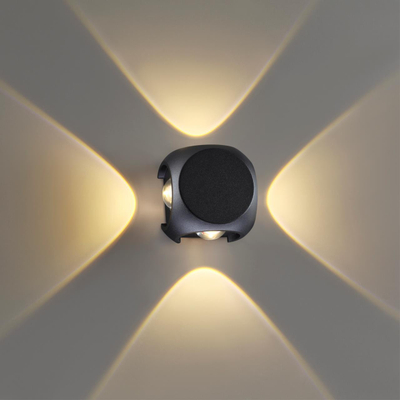 4222/8WL HIGHTECH ODL21 333 черн/металл Настенный светильник IP54 LED 8W 716Лм 3200K 70° MIKO