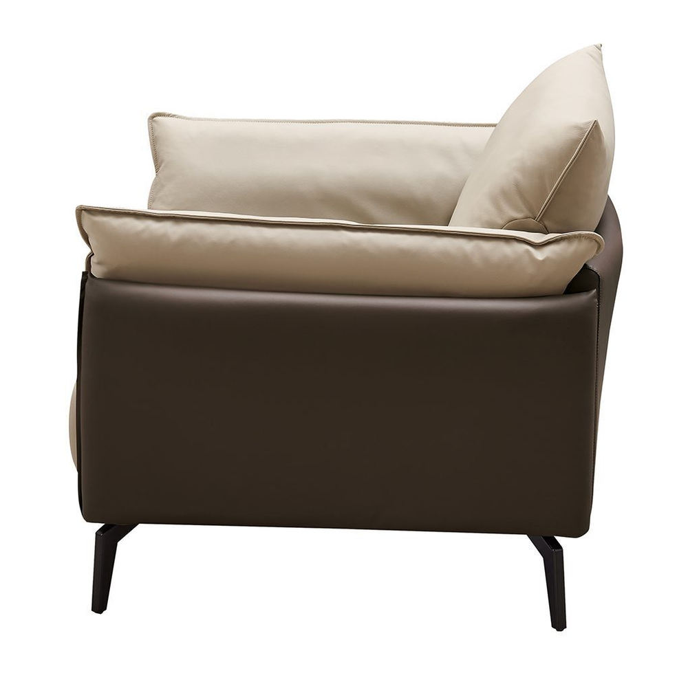 Кресло ELEGANTE NAPPA SF015 бежевый/коричневый #6615