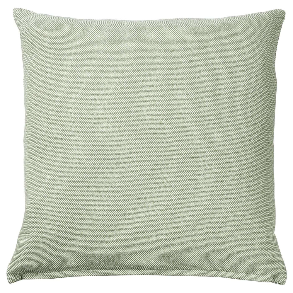IKEA SANDTRAV  (ИКЕА САНДТРАВ)  -  Подушка, серо-зеленая/белая, 45x45 см