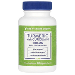 The Vitamin Shoppe, куркума с куркумином, 500 мг, 60 растительных капсул