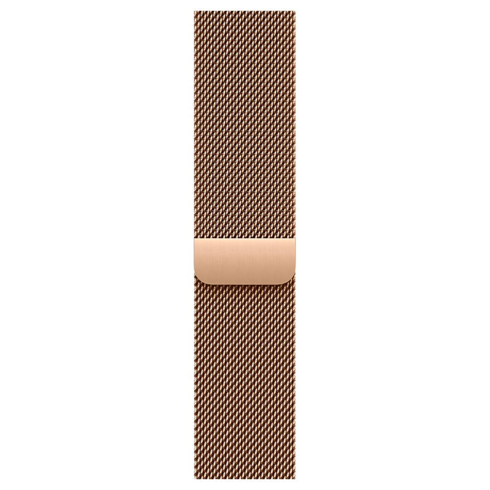 Умные часы Apple Watch Series 10 GPS, 46mm, Rose Gold Aluminium Case with Milanese Loop, Gold