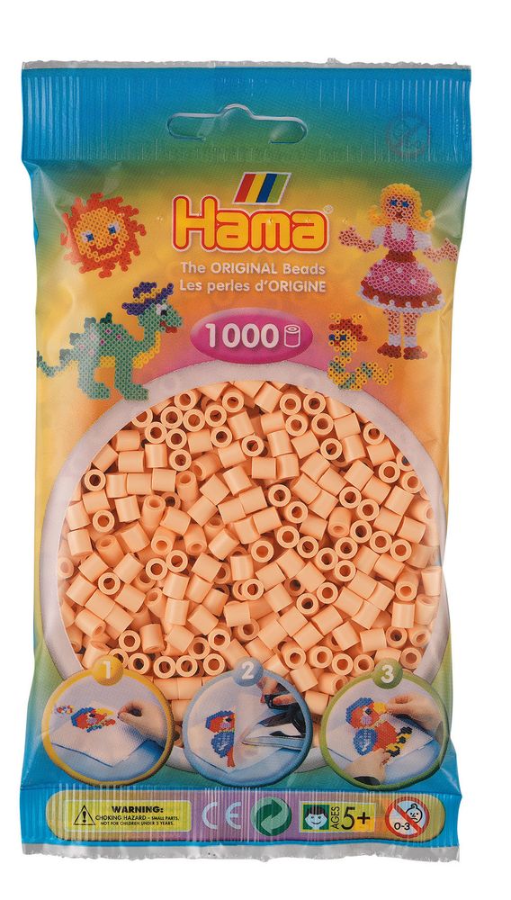 Hama Бусинки для термомозаики Midi телесный светлый, 1000 шт. (207-78)