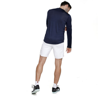 Мужское теннисное поло Nike Dri-Fit Advantage Half-Zip Long Sleeve Men - Dark Blue