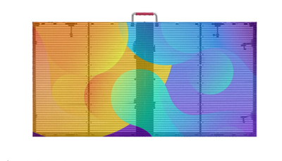 Полупрозрачный LED экран 1000×1000 мм — инсталляционный кабинет