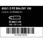 Биты для винтов PZ 1x25 мм DIY-Box Wera 05072443001