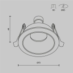 Встраиваемый светильник Пай / Share 1*GU10 10 Вт IP54, DL126-GU10-WMG. TM Maytoni