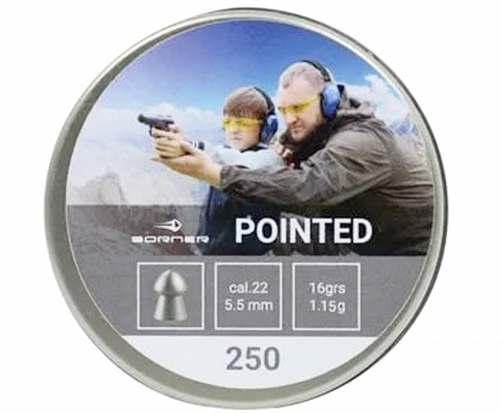 Пули Borner "Pointed", кал. 5,5 (250 шт.) 1,15гр.