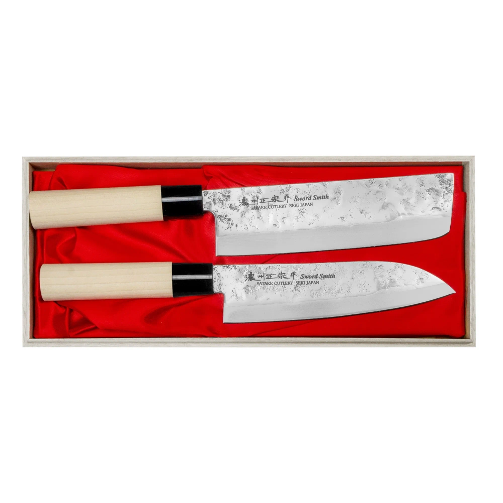 Satake Набор из 2 ножей Nashiji Natural Santoku+Nakiri EAN 4956617600668