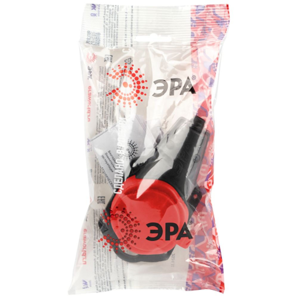 Колодка ЭРА KX-1e-RED-IP44 каучуковая с заземлением 1 розетка 16A IP44 красная | Электротовары