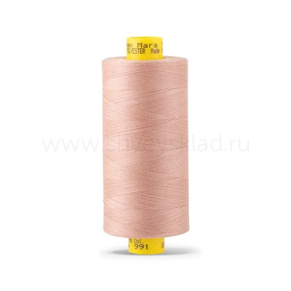 Нитка Gutermann Mara 120 (1000 метров), 1 кат., универсальная | 991 розово-бежевая пудра