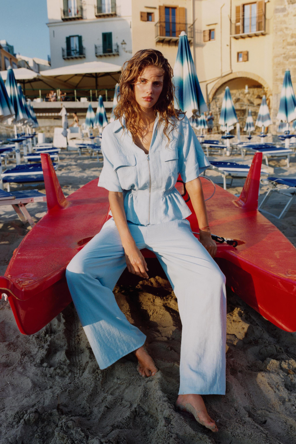 ШИРОКИЕ БРЮКИ С ЭЛАСТИЧНЫМ ПОЯСОМ — ZARA