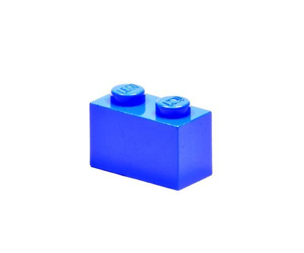 Lego Кирпич 1х2 (синий) 300423