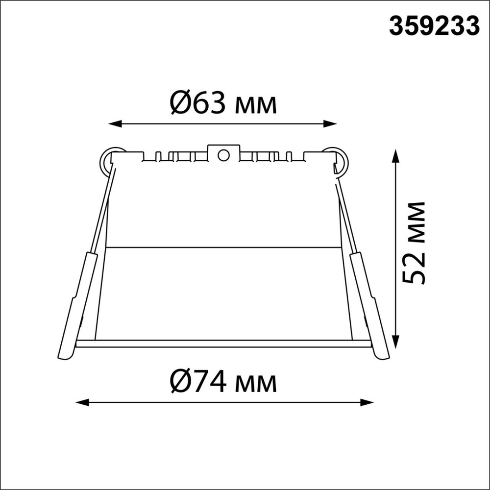 359233 SPOT NT23 536 черный Светильник встраиваемый светодиодный IP20 LED 6W 220V 360Лм 3000К TRAN
