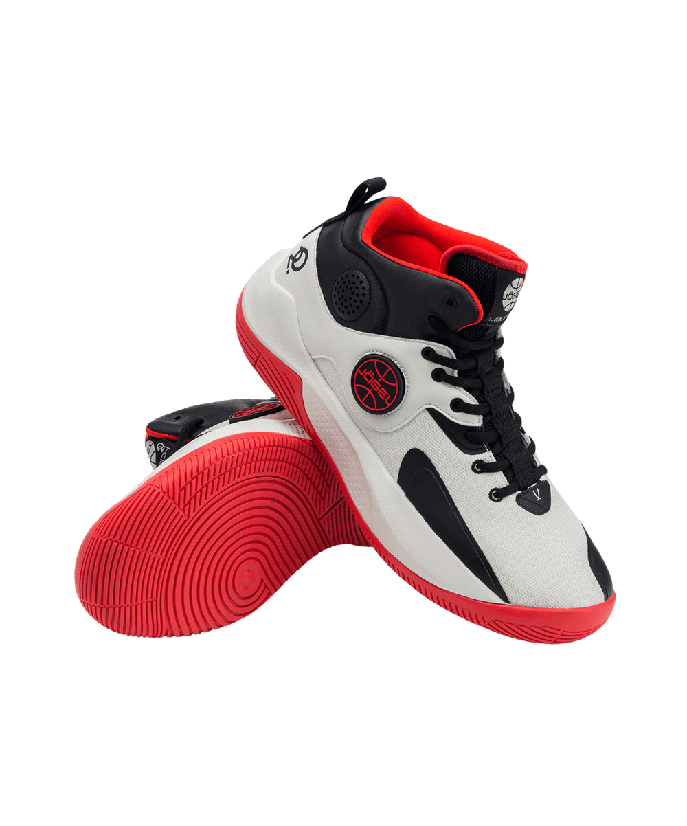 Кроссовки баскетбольные Launch MID, White/black/red