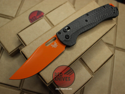 Нож Benchmade Taggedout 15535 А+++ - карбон рукоять, клинок оранж