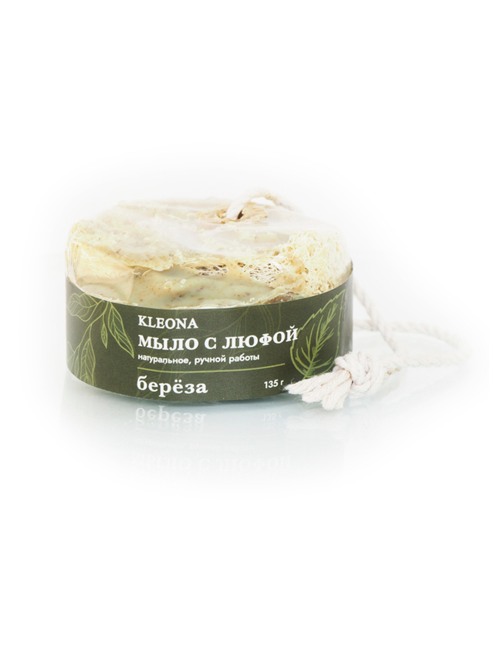 Мыло Kleona с люфой Березовое оздоравливающее 135 г