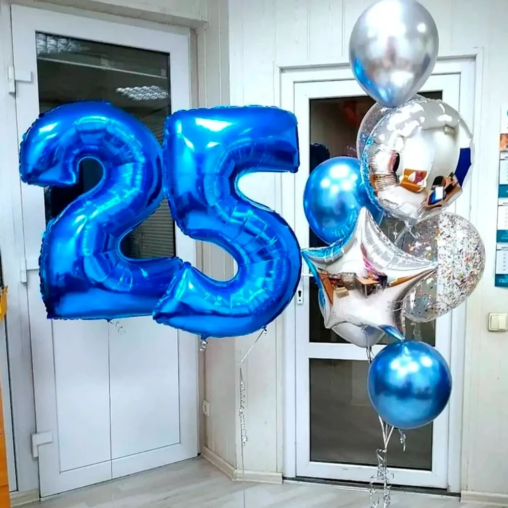 Синий фонтан для парня на 25-летие