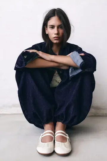 PULL&BEAR Спортивные балетки, экрю