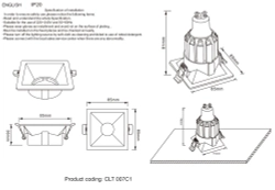 Светильник встраиваемый Crystal Lux CLT 007C1 BL