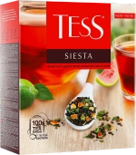 Чай черный Tess Siesta цедра-мята аромат гуава-лайм 100пак 200г