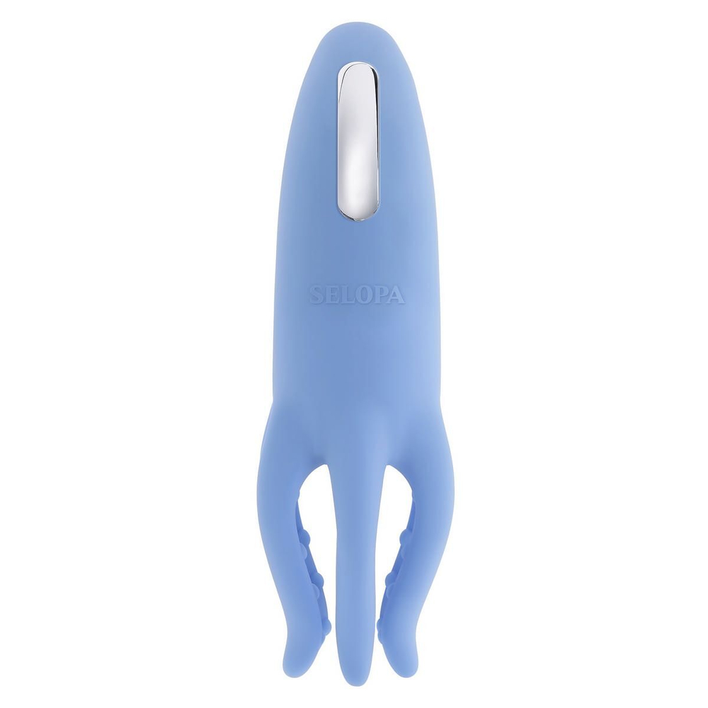 Голубой вибромассажёр Tentacle Tickler (Цвет: голубой)