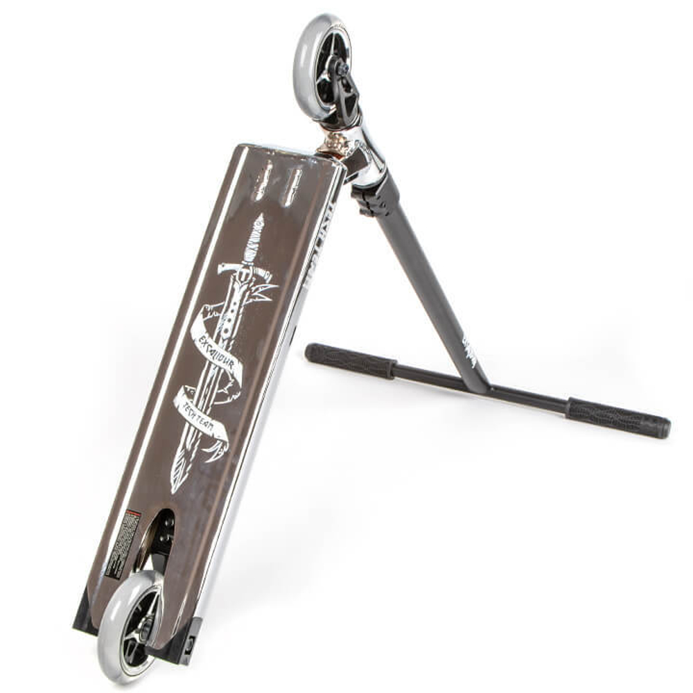 Самокат трюковой Tech Team EXCALIBUR silver chrome 1/4, серебро/хром