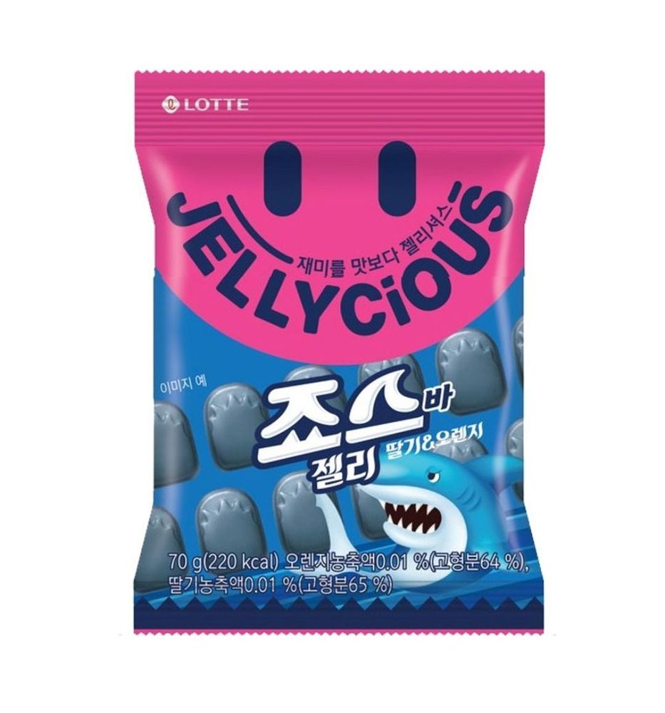 Мармелад "JELLYCIOUS SHARK" вкус клубники и апельсина, Lotte, 70г