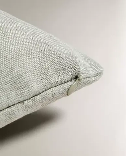 ZARA HOME ЛЬНЯНАЯ НАВОЛОЧКА ДЛЯ ДЕКОРАТИВНОЙ ПОДУШКИ, СИНИЙ
