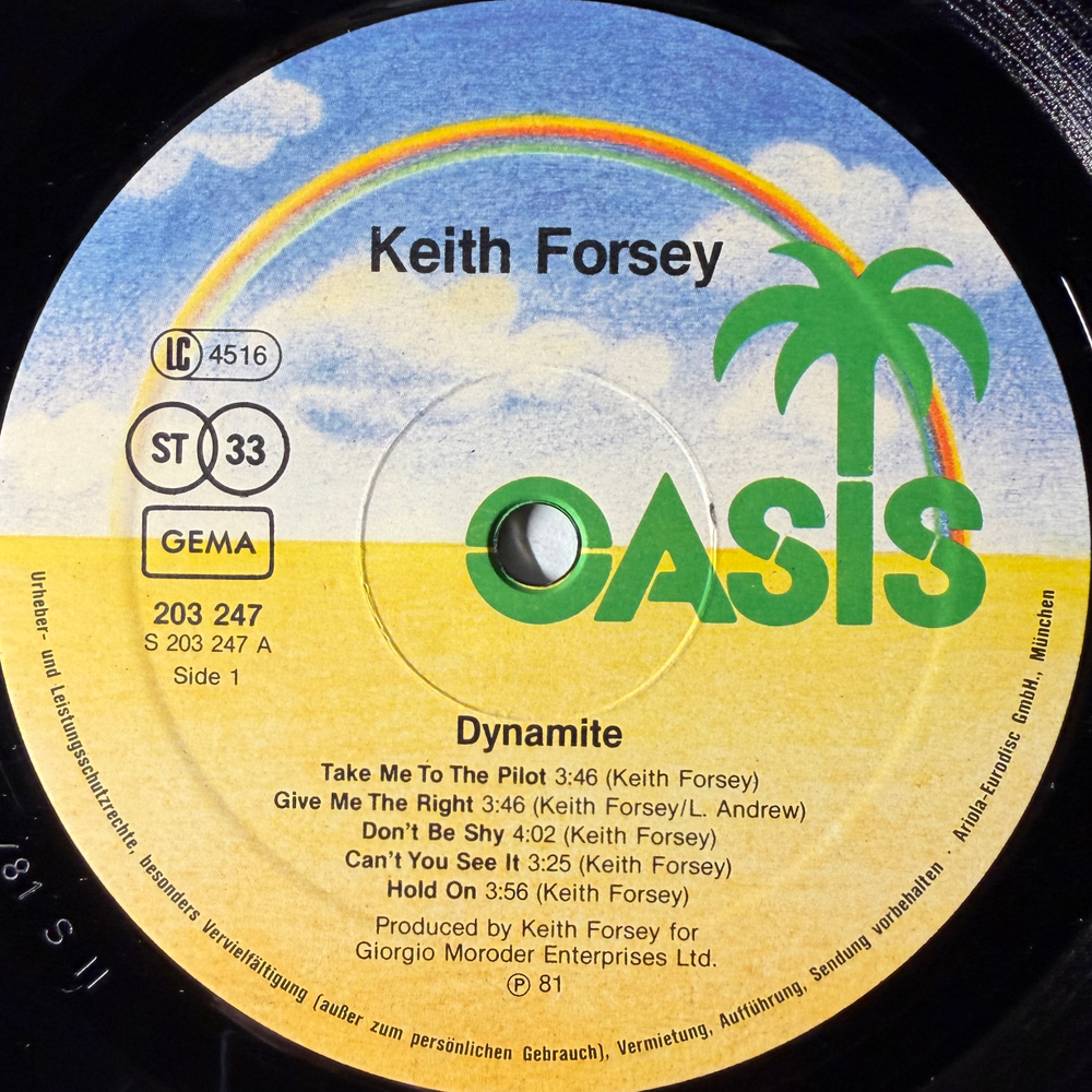 Keith Forsey ‎– Dynamite (Германия 1981г.)
