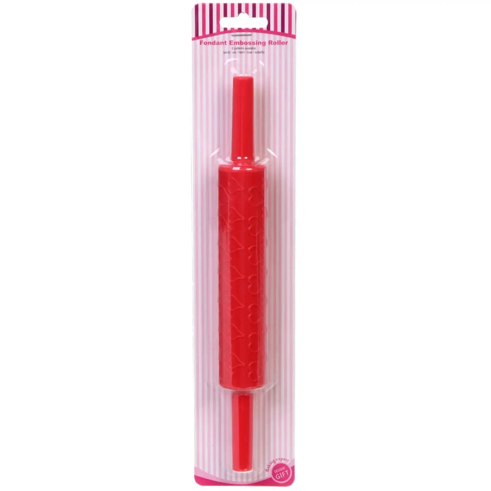 Скалка пластмассовая фигурная «Сердечки» 25*3см