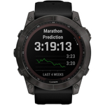 Умные часы Garmin Fenix 7X Sapphire Solar Титан DLC Carbon Grey с черным ремешком 51 мм