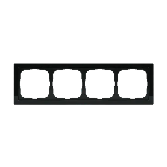 Рамка стеклянная на 4 поста Systeme Electric ArtGallery Pure Черный глянцевый GAL321004