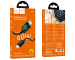 Usb Кабель-зарядка Type-C на Type-C Hoco U146 60W 1.2м черный