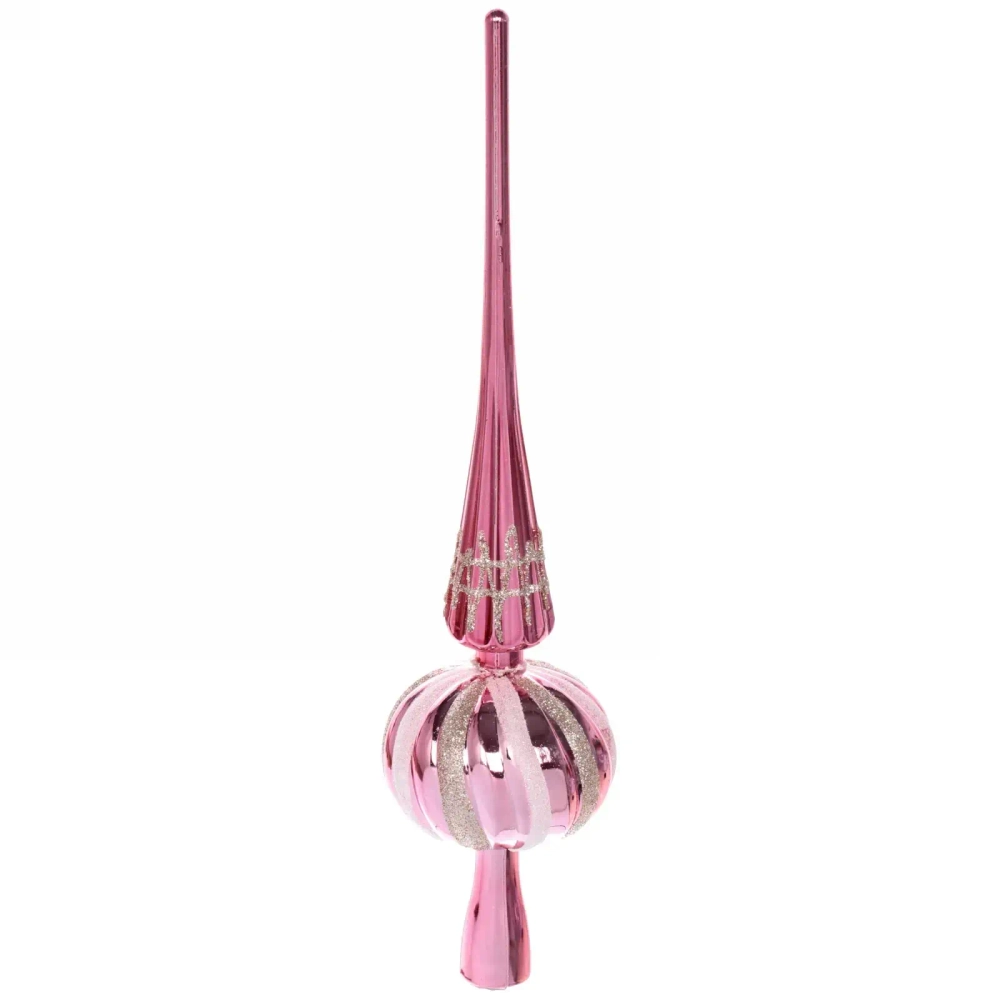 Верхушка на ёлку SHINE «Magic Waves» 33 см, rose pink