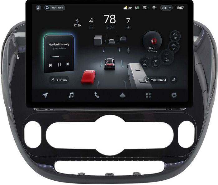 Магнитола для KIA Soul 2 2014-2019 (климат, рамка глянцевая) - Teyes CC4-PRO монитор 13" 2K QLED на Android 13, Быстрейшая, Snapdragon 778G, ИИ, CarPlay, DSP, 4G SIM-слот