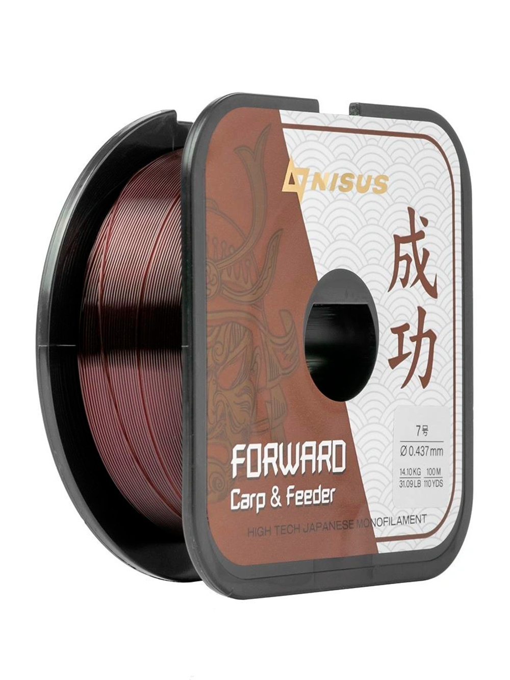 Леска для рыбалки Nisus FORWARD Carp&Feeder brown Nylon 0,437mm/150m (N-FCF-0437-150)