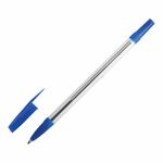 Ручка шариковая STAFF "BP-03", 1шт, СИНЯЯ, корпус прозрачный, узел 1 мм, линия письма 0,5 мм, 143742