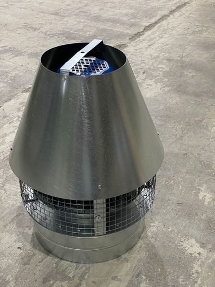 Крышный жаростойкий вентилятор ВКР 315 темно-серый (RAL 7024, d315мм, +120 °C)
