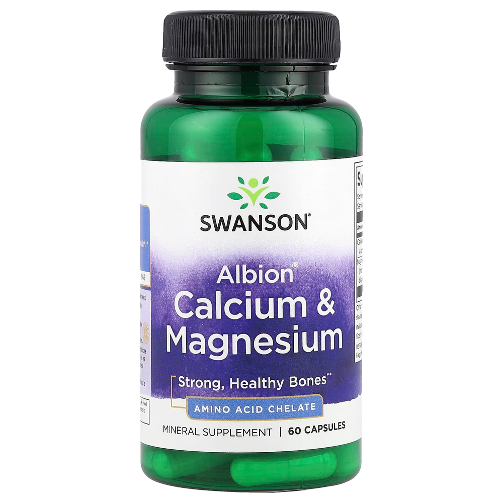 Swanson Vitamins, Albion®, кальций и магний, 60 капсул